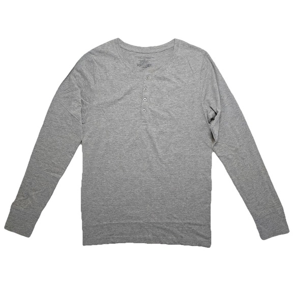 French Connection Henley Shirt Men's S Heather Gray Loungewear Lightweight NEW - Picture 1 of 8